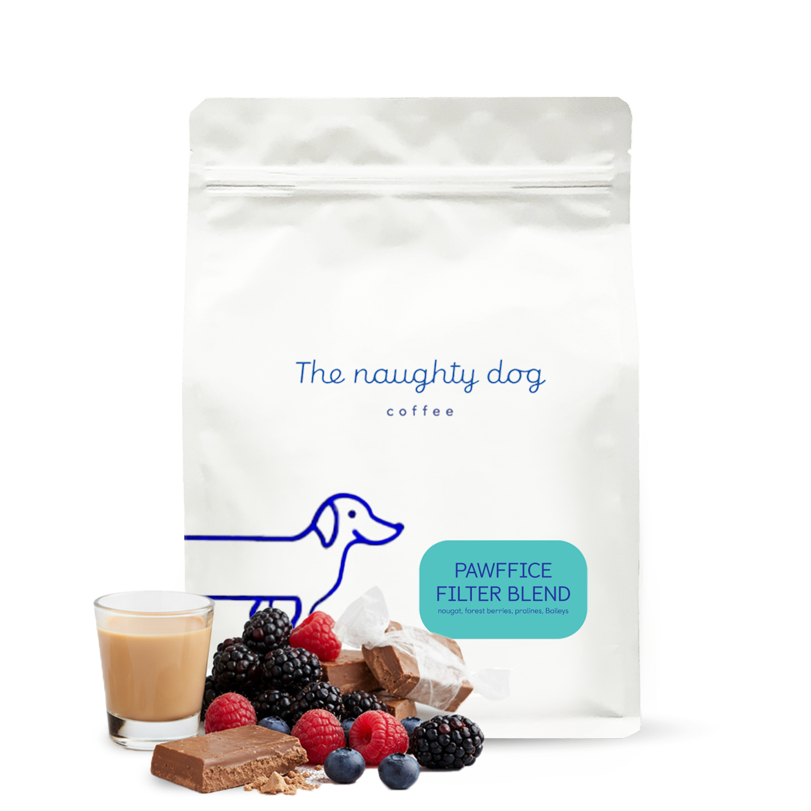 Výběrová káva The naughty dog PAWFFICE FILTER BLEND - káva do kanceláře - 1000 g 