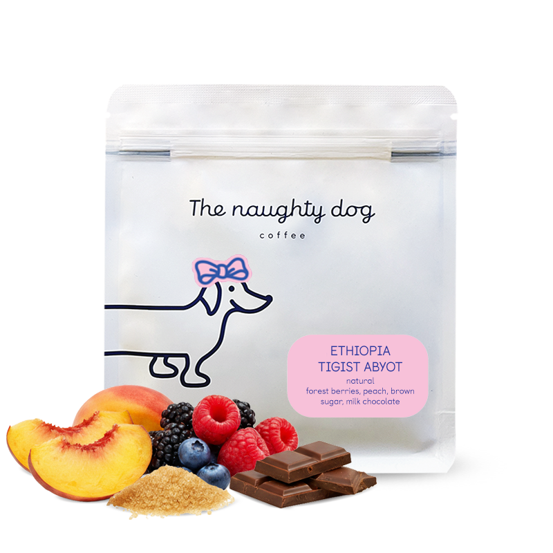 Výběrová káva The naughty dog Etiopie TIGIST ABYOT