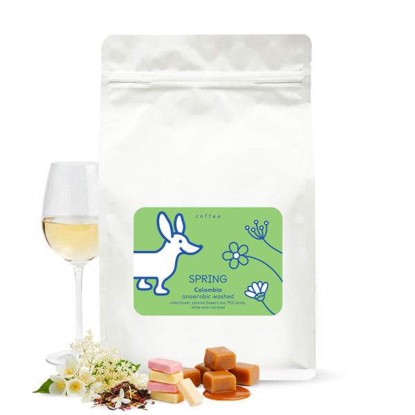 Výběrová káva The naughty dog Kolumbie SPRING COFFEE - jarní limitovaný blend - 1000g