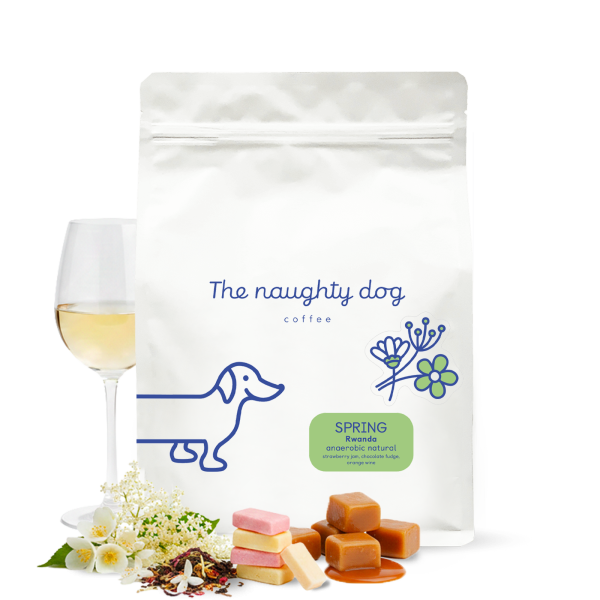 Výběrová káva The naughty dog Kolumbie SPRING COFFEE - jarní limitovaný blend - 1000g