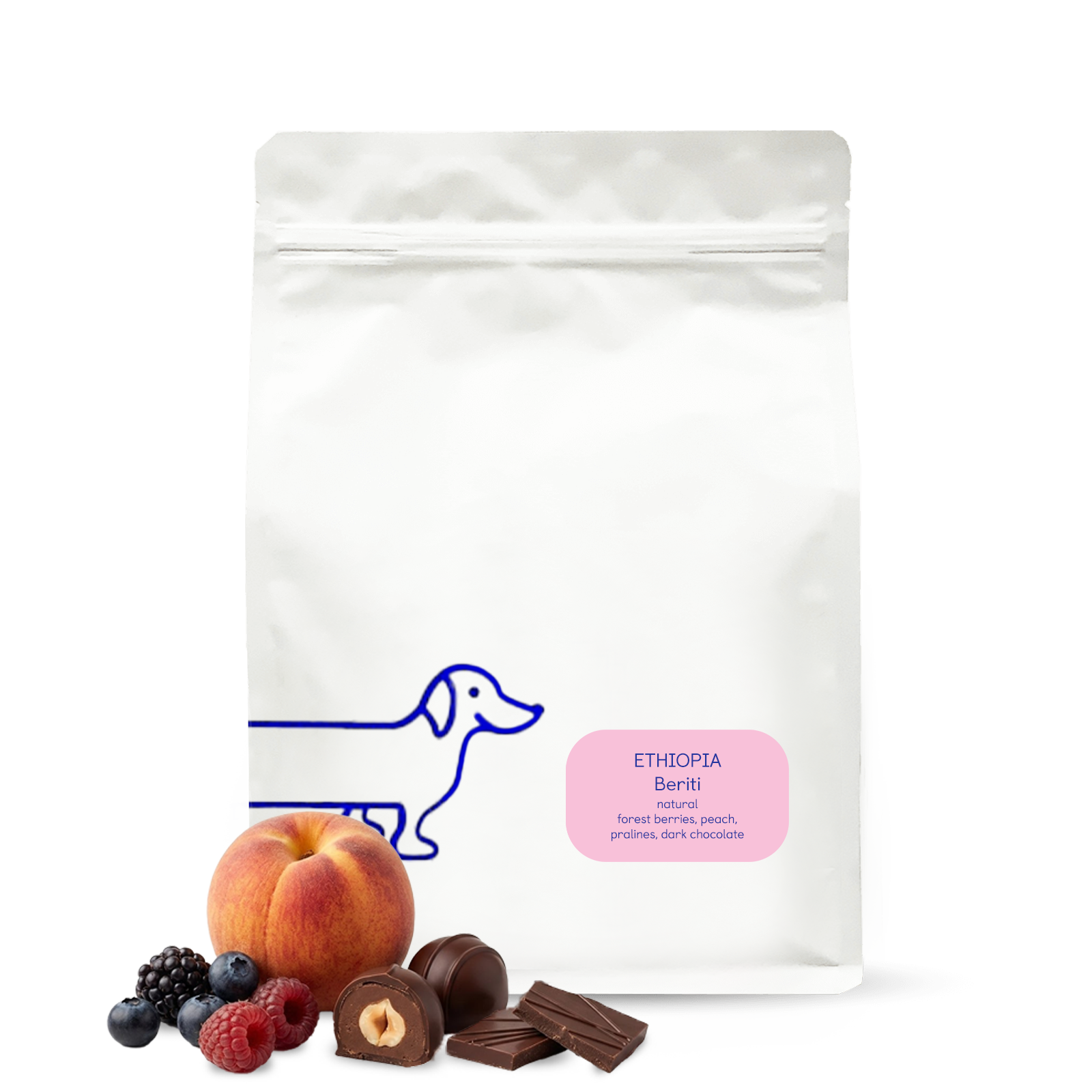 Výběrová káva The naughty dog Etiopie BERITI - 1000 g