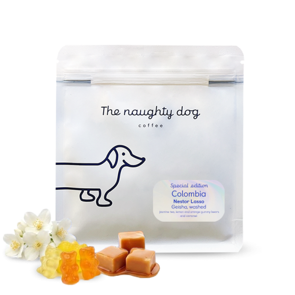 Výběrová káva The naughty dog Kolumbie NESTOR LASSO
