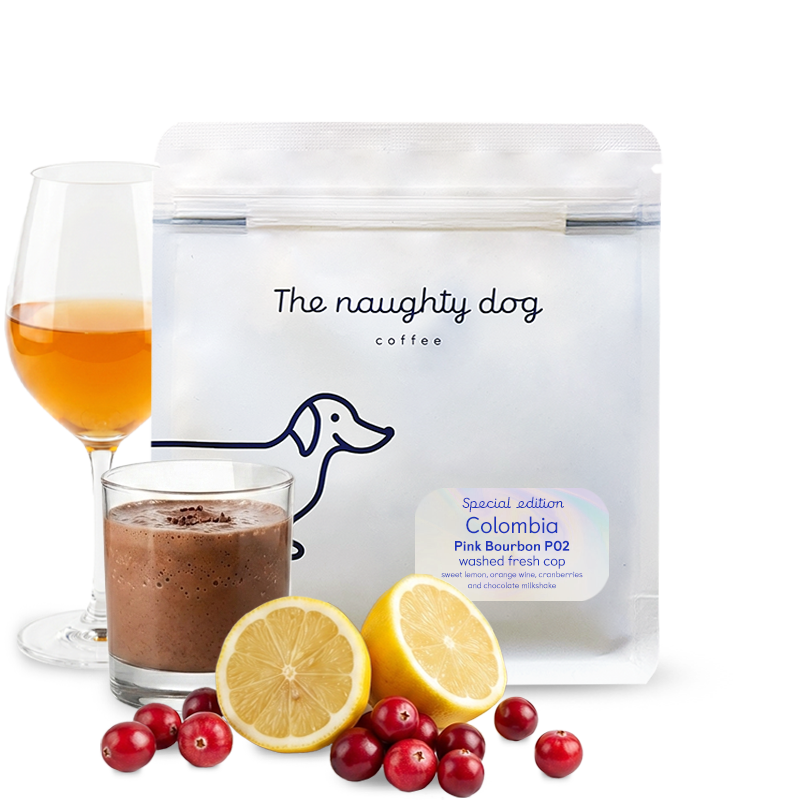 Výběrová káva The naughty dog Kolumbia PINK BOURBON P02