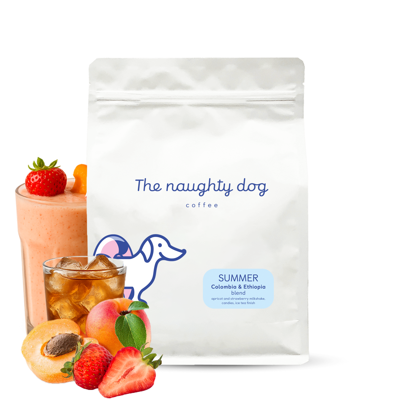 Výběrová káva The naughty dog The naughty dog SUMMER EDITION Kolumbie & Etiopie BLEND - 1000g