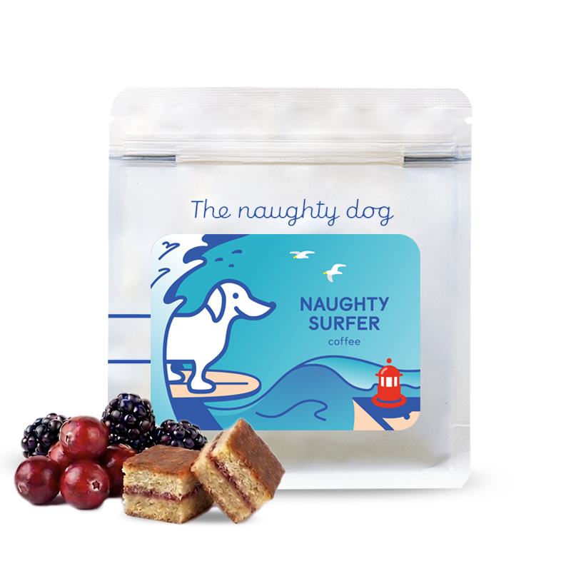 Výběrová káva The naughty dog HALF CAFF NAUGHTY SURFER ESPRESSO blend #3