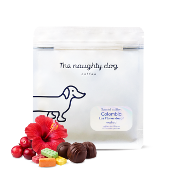 Kolumbie LAS FLORES  DECAF - bezkofeinová - The naughty dog