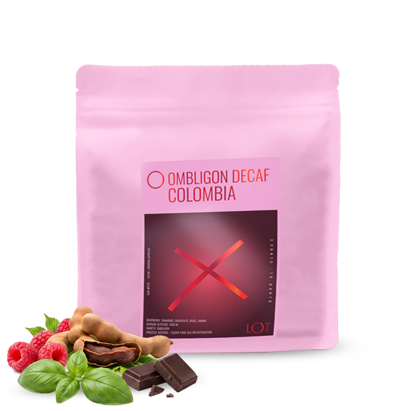 Výběrová káva Lot Roastery Kolumbie OMBLIGON DECAF - 150 g