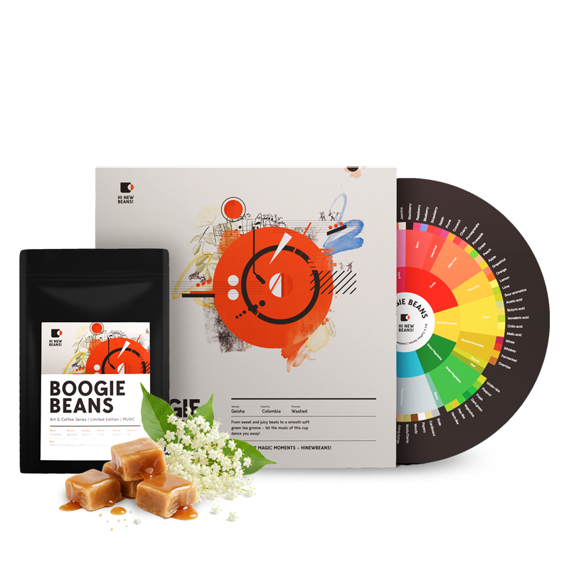 Výběrová káva Hi New Beans! Kolumbie JUAN MARTIN - BOOGIE BEANS - 100g