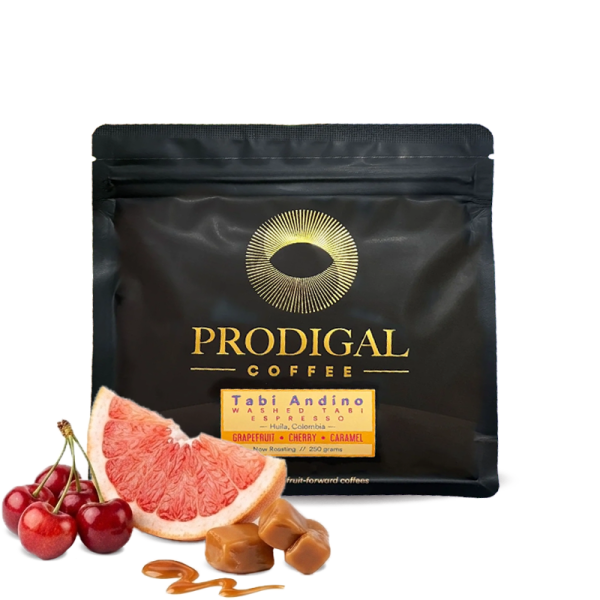 Výběrová káva Prodigal Coffee Kolumbie TABI ANDINO ESPRESSO