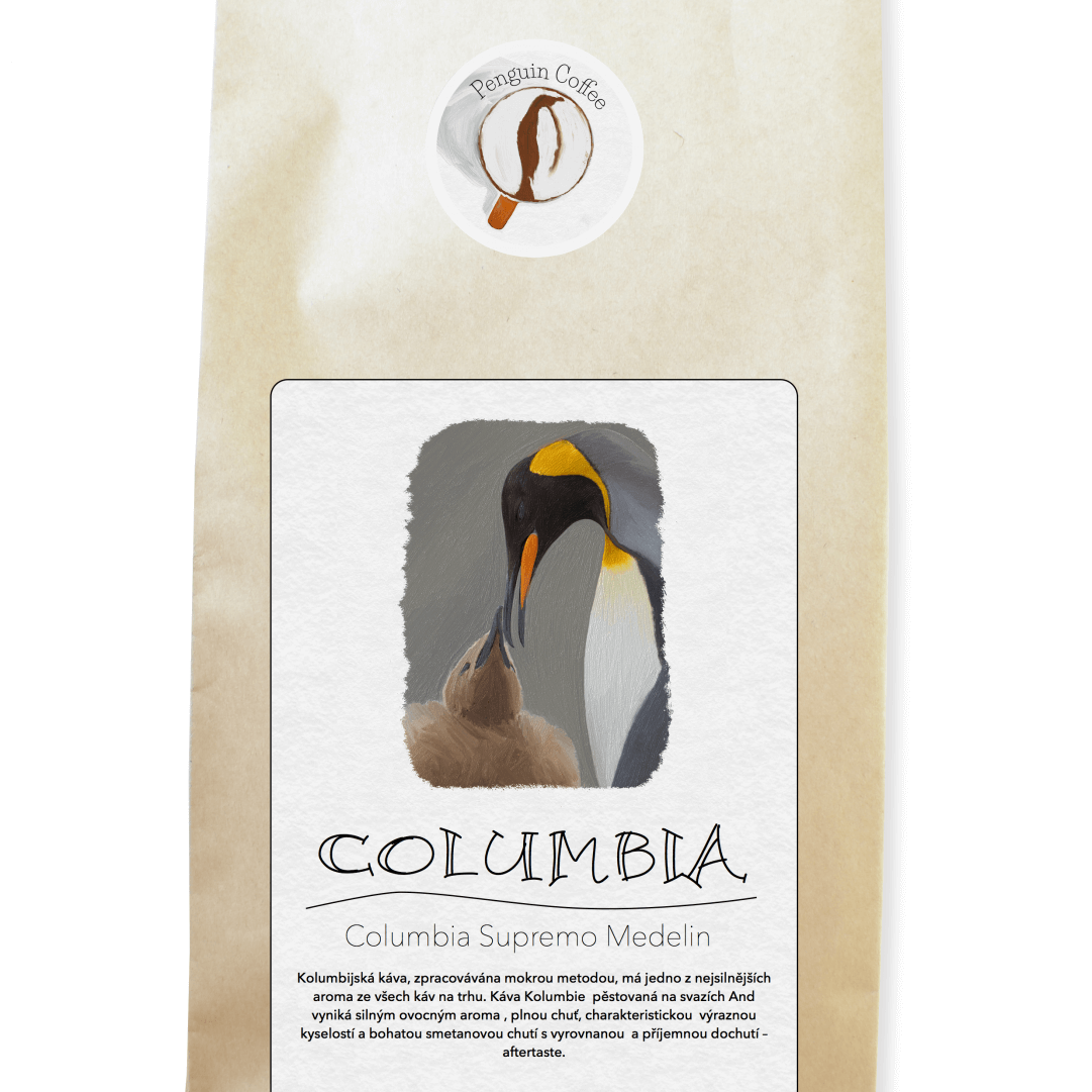 Výběrová káva Penguin Coffee Columbia Supremo Medelin