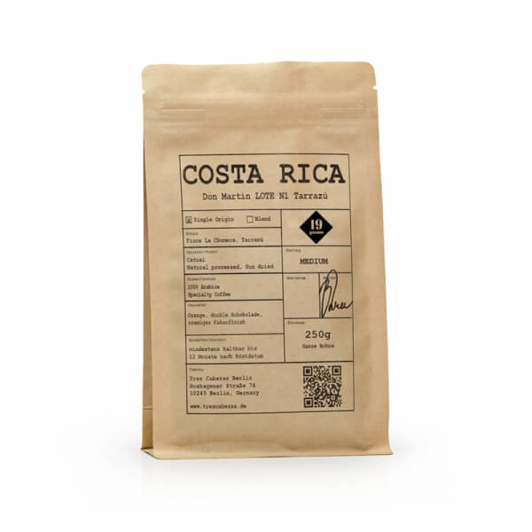 Výběrová káva 19grams coffee Kostarika DON MARTIN - 2019