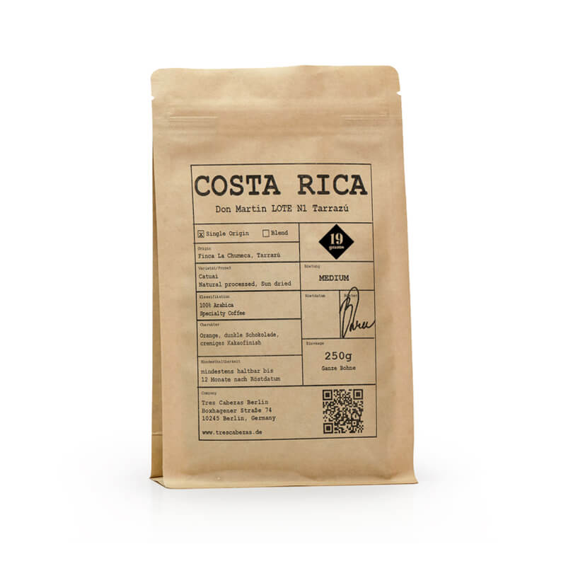 Výběrová káva 19grams coffee Kostarika DON MARTIN - 2019