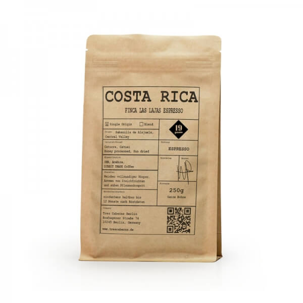 Výběrová káva 19grams coffee Kostarika LAS LAJAS - espresso