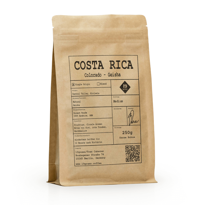 Výběrová káva 19grams coffee Kostarika COLORADO GEISHA
