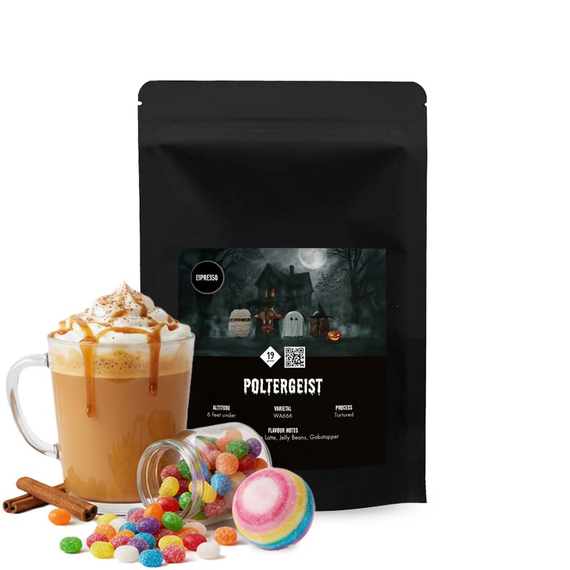 Výběrová káva 19grams coffee POLTERGEIST - halloweenská káva - espresso