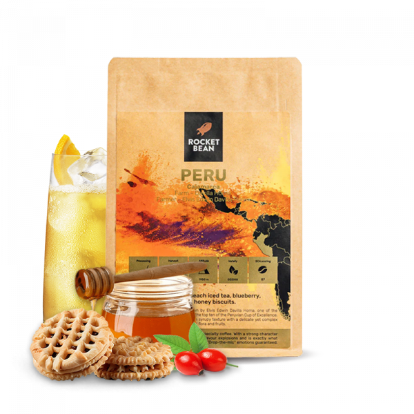 Výběrová káva Rocket Bean Roastery Peru DAVILA HORNA - gesha