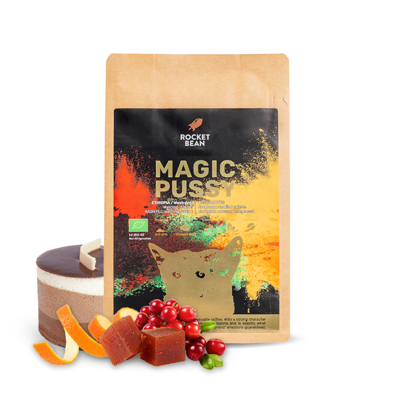 Výběrová káva Rocket Bean Roastery Etiopie MAGIC PUSSY - 8/22