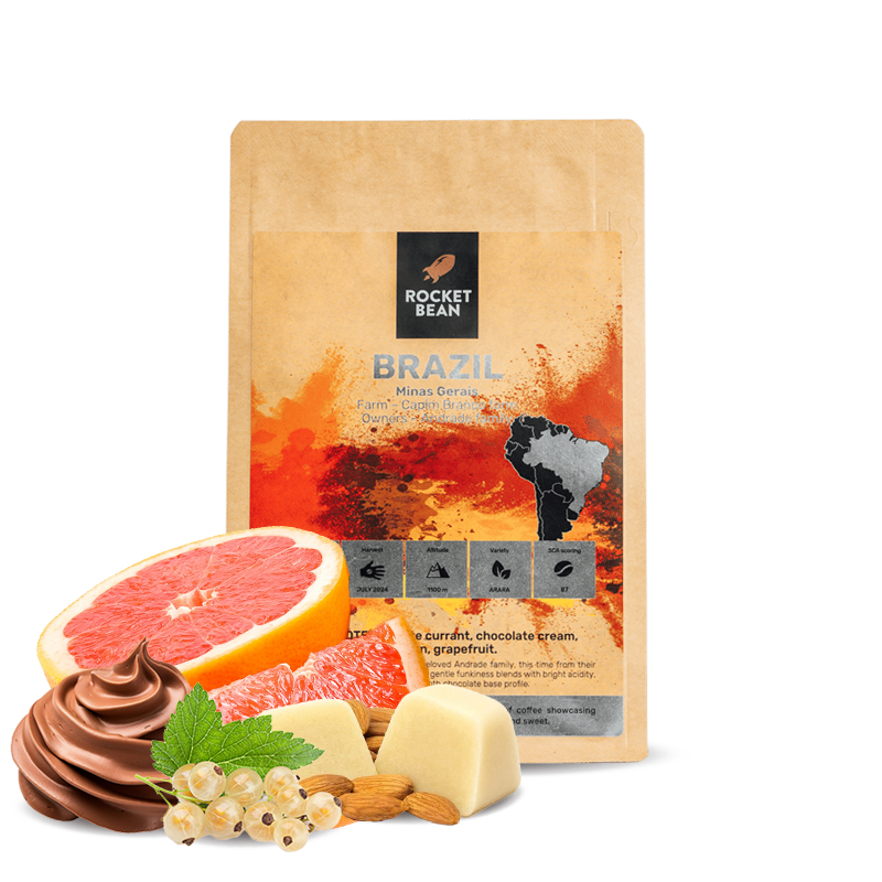 Výběrová káva Rocket Bean Roastery Brazílie CAPIM BRANCO