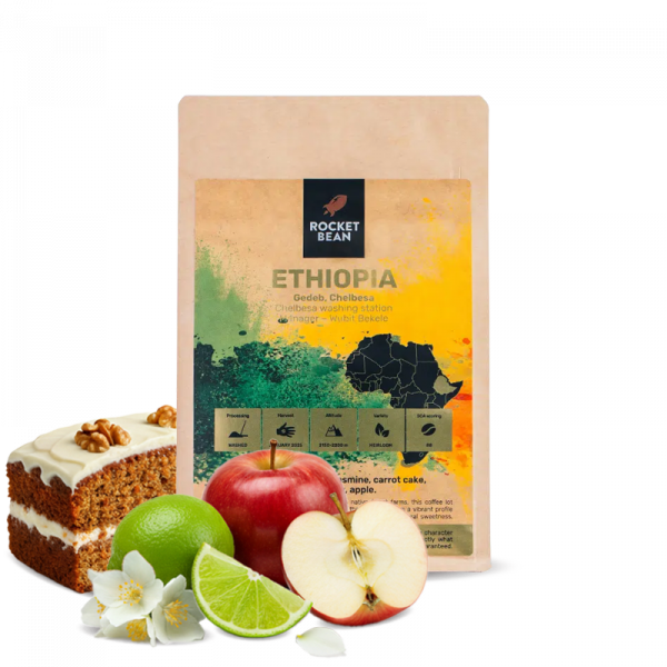 Výběrová káva Rocket Bean Roastery Etiopie GEDEB