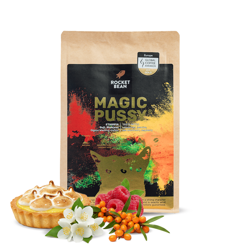 Výběrová káva Rocket Bean Roastery Etiopie MAGIC PUSSY