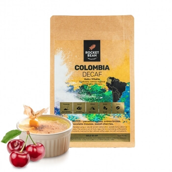 Kolumbie HUILA - bezkofeinová  - Rocket Bean Roastery