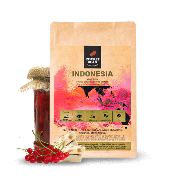 Výběrová káva Rocket Bean Roastery Indonésie FRINSA LINI S