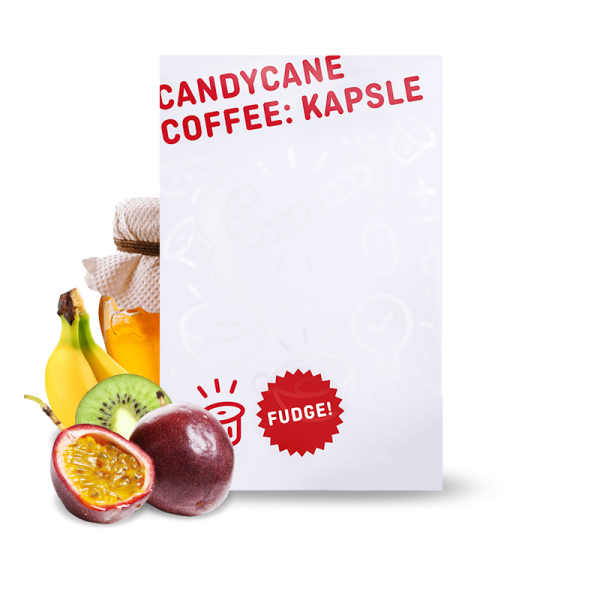 Výběrová káva Candycane Coffee Kapsle FUDGE pro nespresso kávovary – 12ks/bal - 2023