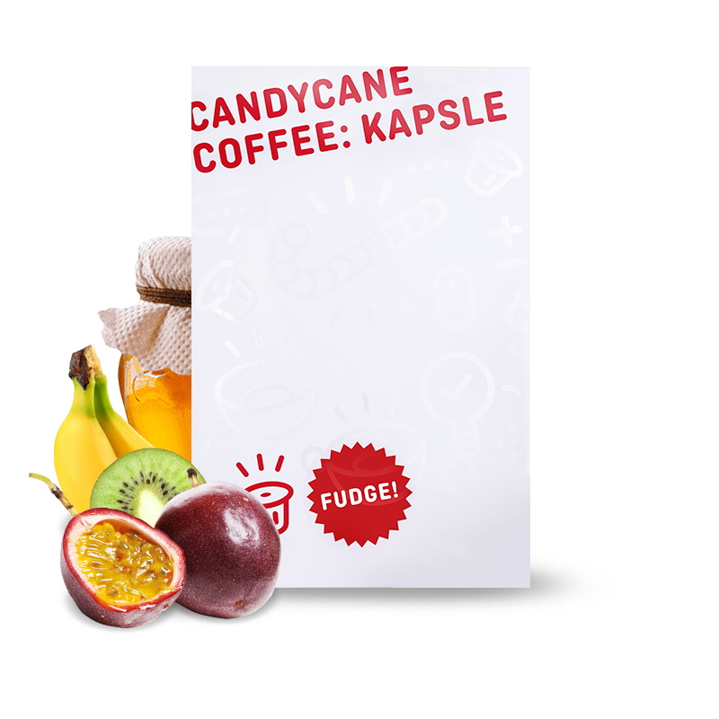 Výběrová káva Candycane Coffee Kapsle FUDGE pro nespresso kávovary – 12ks/bal - 2023