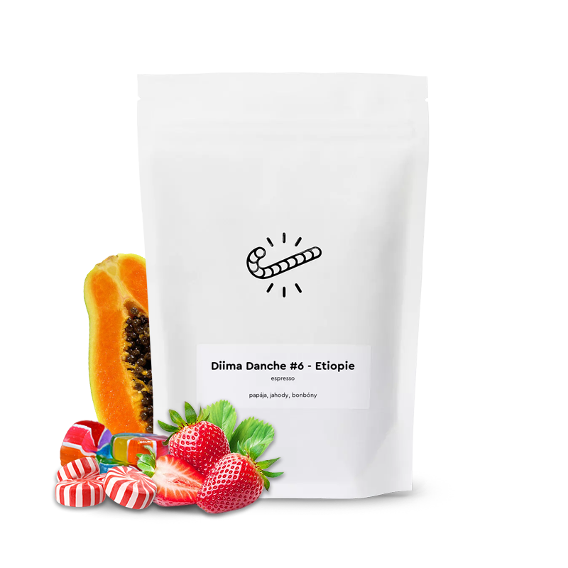 Výběrová káva Candycane Coffee Etiopie DIIMA DANCHE