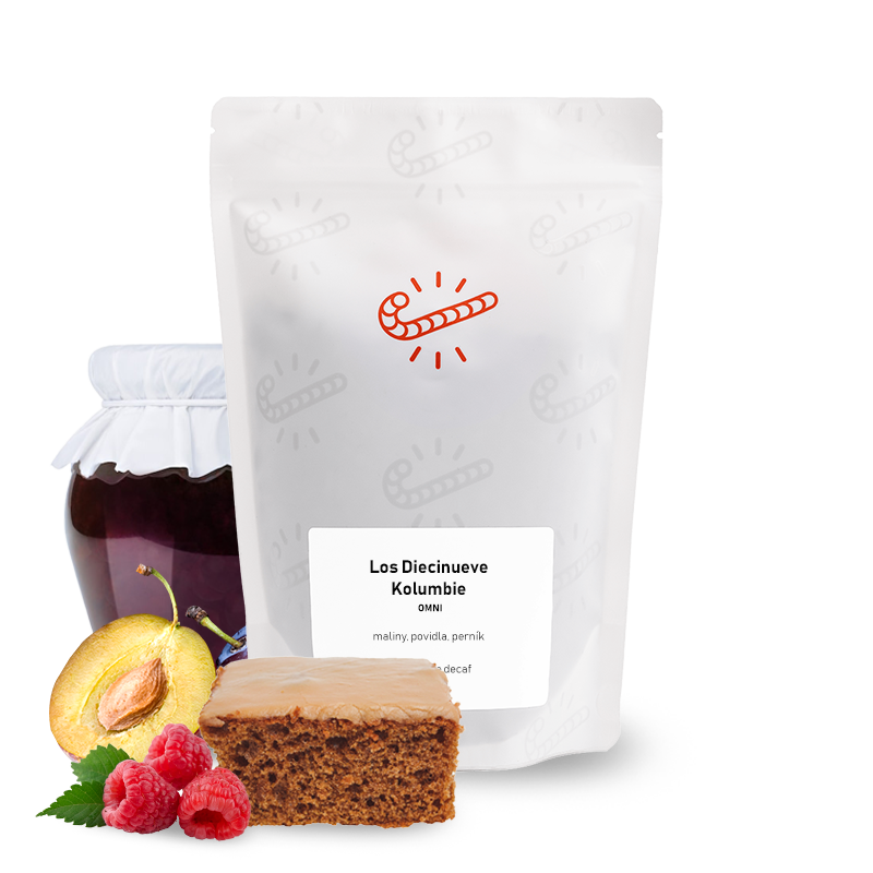 Výběrová káva Candycane Coffee Kolumbie LOS DIECINUEVE - bezkofeinová