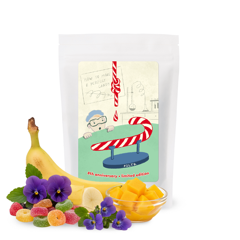 Výběrová káva Candycane Coffee MADE MAMA PROUD - Etiopie DIIMA HALO - narozeninová káva