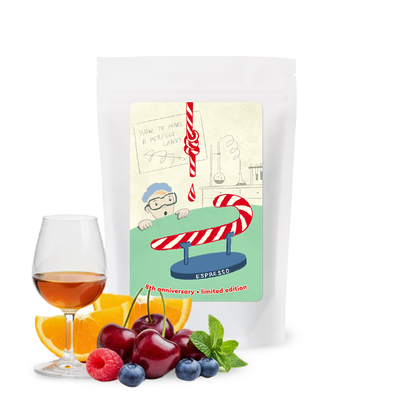 Výběrová káva Candycane Coffee MADE MAMA PROUD - Etiopie BURTUKAANA DANCHE - narozeninová káva - espresso