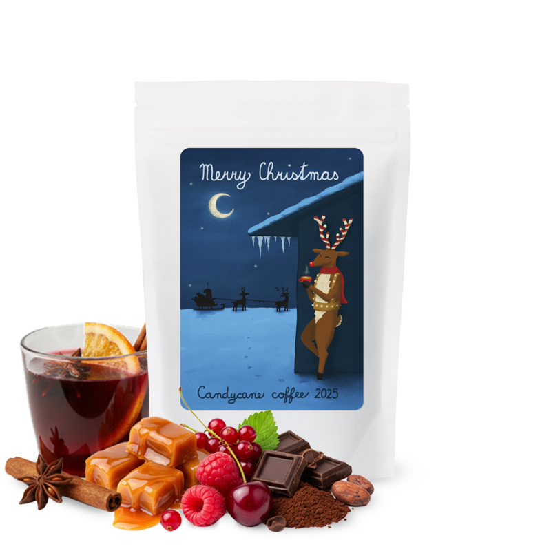 Výběrová káva Candycane Coffee Honduras LAS LOMAS - Vánoční edice