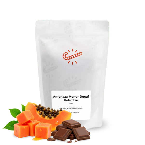 Výběrová káva Candycane Coffee Kolumbie AMENAZA MENOR DECAF - bezkofeinová