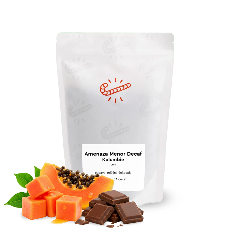Výběrová káva Candycane Coffee Kolumbie AMENAZA MENOR DECAF - bezkofeinová