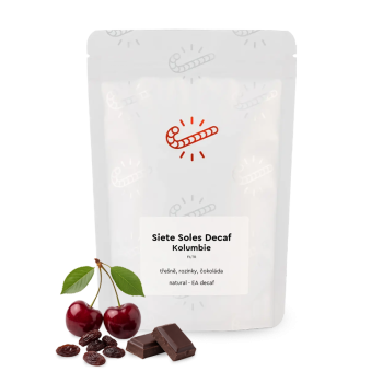 Kolumbie SIETE SOLES DECAF - bezkofeinová - Candycane coffee