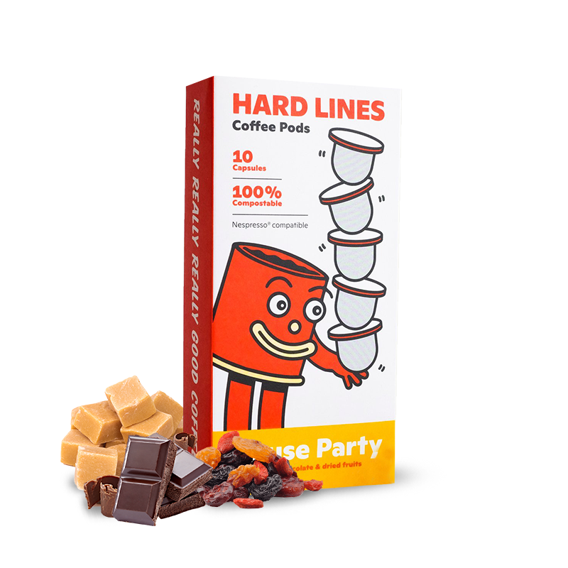 Výběrová káva Hard Lines HOUSE PARTY - nespresso kapsle 10ks/bal