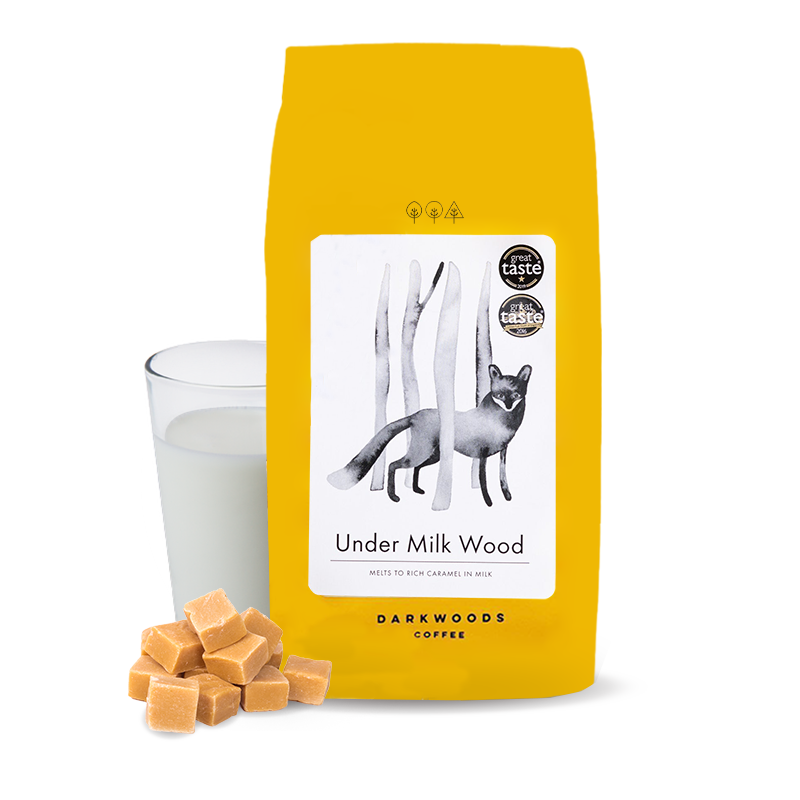 Výběrová káva Dark Woods Coffee UNDER MILK WOOD blend - 1000g