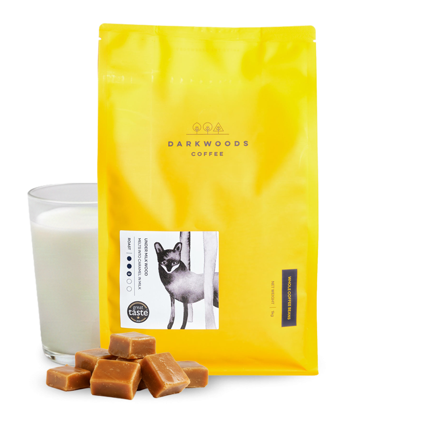 Výběrová káva Dark Woods Coffee UNDER MILK WOOD blend - 1000g