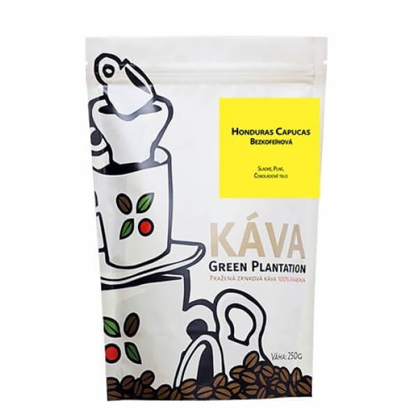 Výběrová káva Green Plantation Honduras Capucas - Bezkofeínová Káva  (decaf)