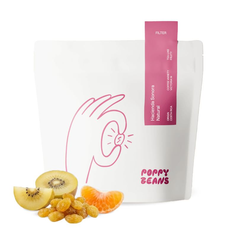 Výběrová káva Poppy Beans Kostarika HACIENDA SONORA NATURAL