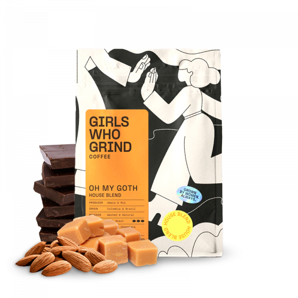Výběrová káva Girls Who Grind Coffee OH MY GOTH ESPRESSO blend