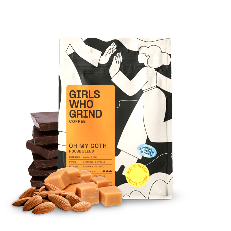 Výběrová káva Girls Who Grind Coffee OH MY GOTH ESPRESSO blend
