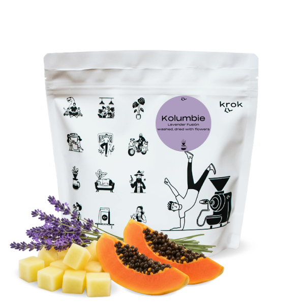 Výběrová káva Krok Kolumbie LAVENDER FUSIÓN