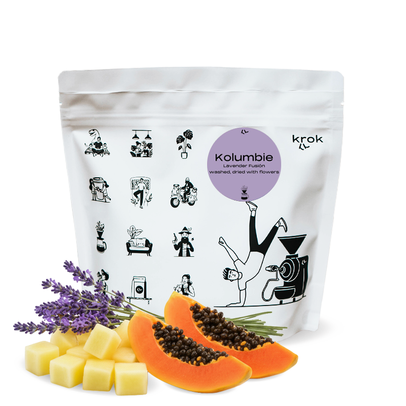 Výběrová káva Krok Kolumbie LAVENDER FUSIÓN