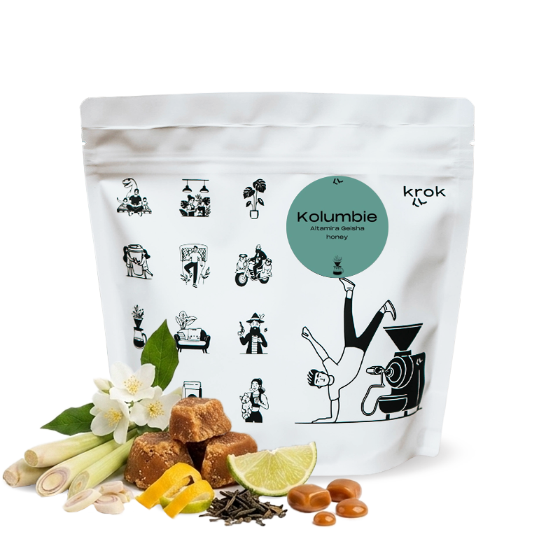 Výběrová káva Krok Kolumbie ALTAMIRA GEISHA