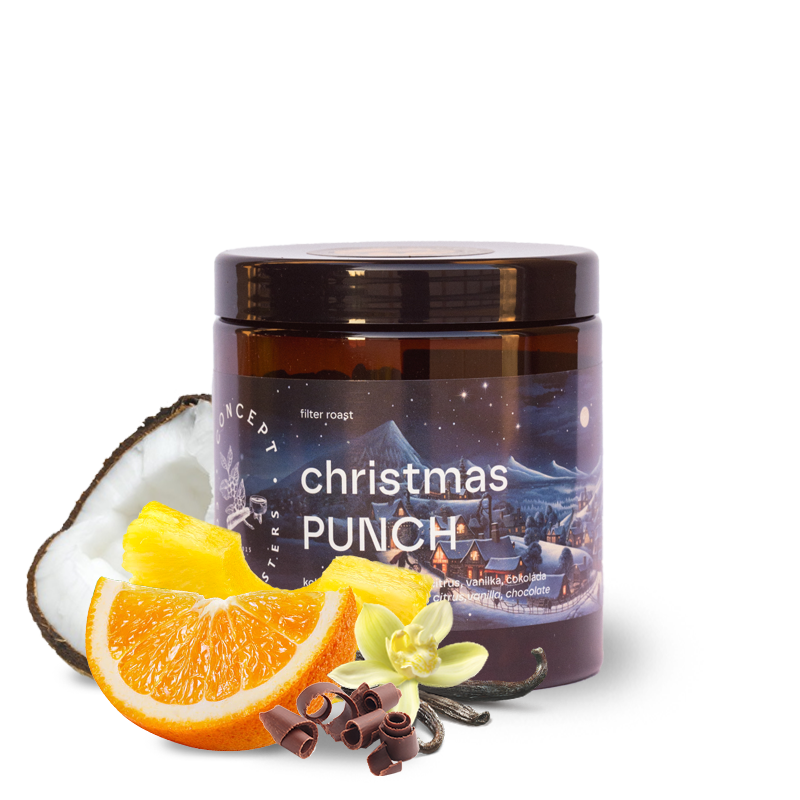 Výběrová káva Concept Coffee Roasters Kolumbie CHRISTMAS PUNCH - vánoční filtr edice
