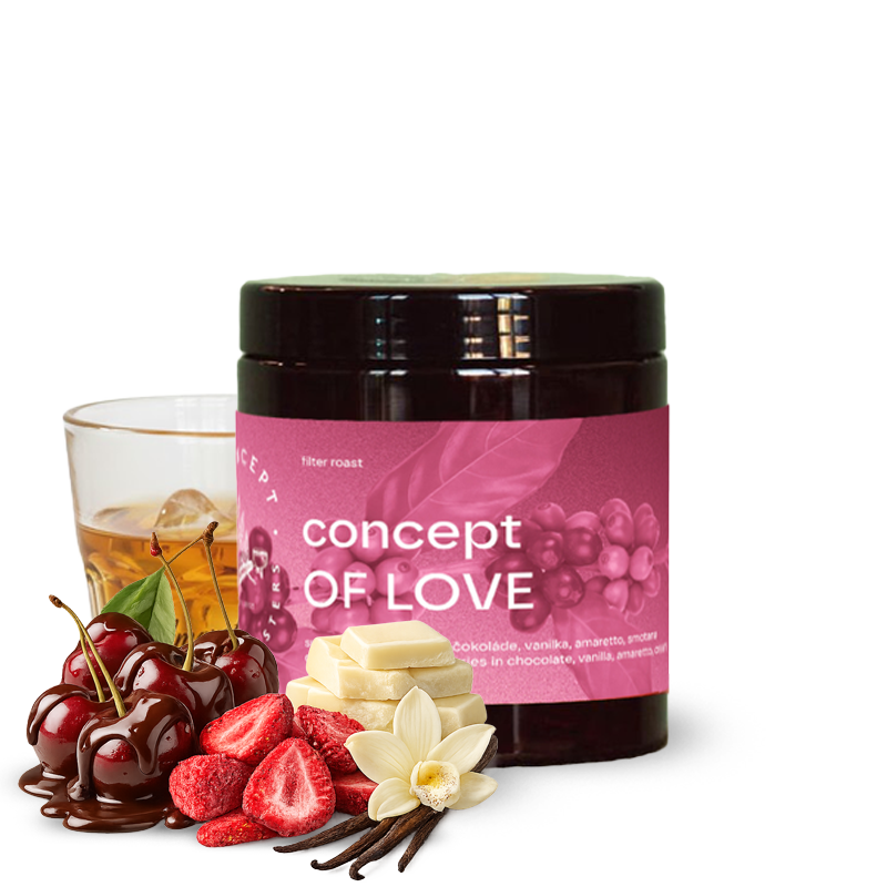 Výběrová káva Concept Coffee Roasters Kolumbie CONCEPT OF LOVE - Valentýnská limitka