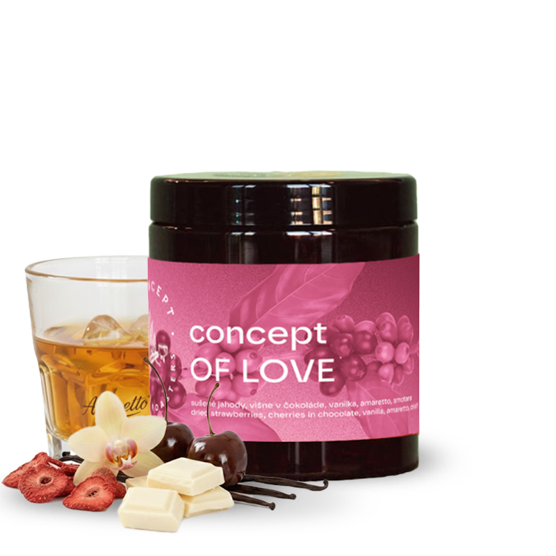 Výběrová káva Concept Coffee Roasters Kolumbie CONCEPT OF LOVE - Valentýnská espresso limitka
