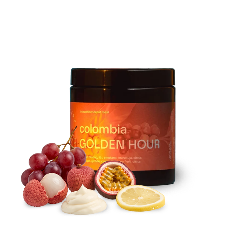 Výběrová káva Concept Coffee Roasters Kolumbie GOLDEN HOUR DECAF - bezkofeinová